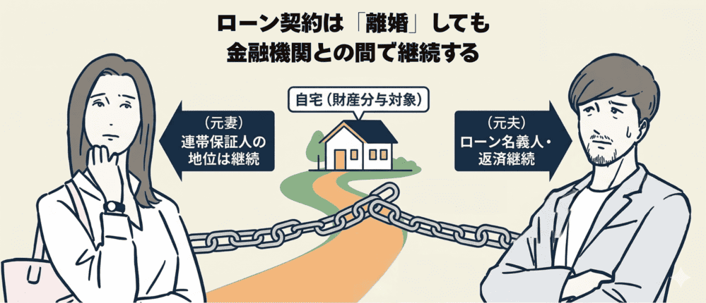 ローン契約は「離婚」しても金融機関との間で継続する