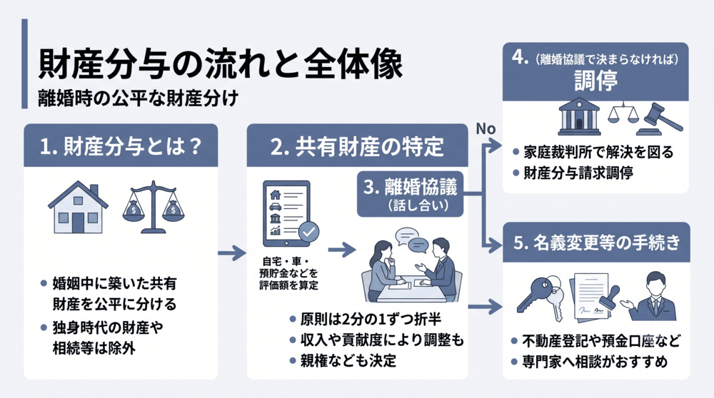 財産分与とは？流れと全体像を解説